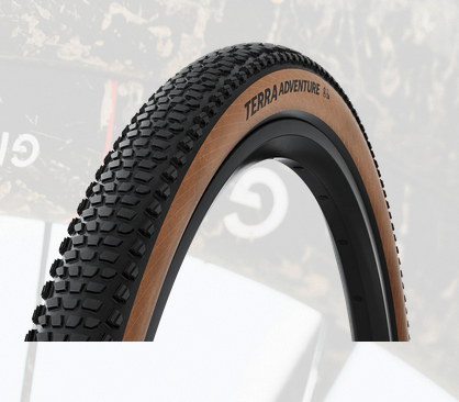 Continental Continental Terra Adventure Tire - 700 x 45 / 29 x 1.75, Tubeless, Folding, Black/Transparent, Grip, Trail Casing, E25