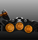 Hope Evo V6Ti - Mono Edition Set - 200/220mm - Braided Gold/Black Brake