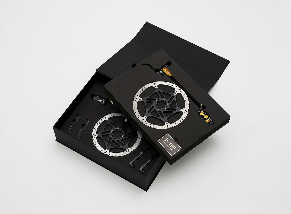 Hope Evo V6Ti - Mono Edition Set - 200/220mm - Braided Gold/Black Brake