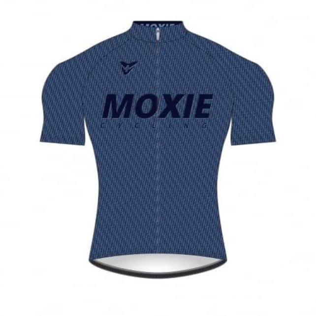 Moxie Cycling Gear Men's 2021 Blue Texture Short Sleeve WM