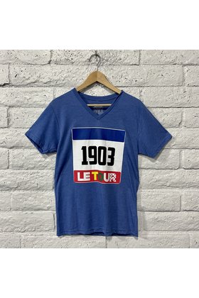 Le Tour Men's V Neck Blue