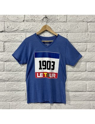 Le Tour Men's V Neck Blue