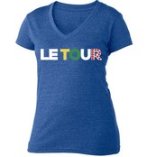 Le Tour Women's Blue V-Neck