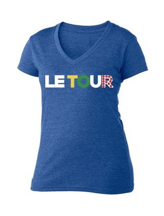 Le Tour Women's Blue V-Neck