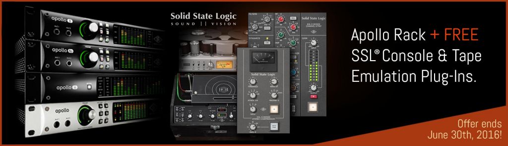 Apollo Rack + Free SSL® Console & Tape Emulation Plug-ins
