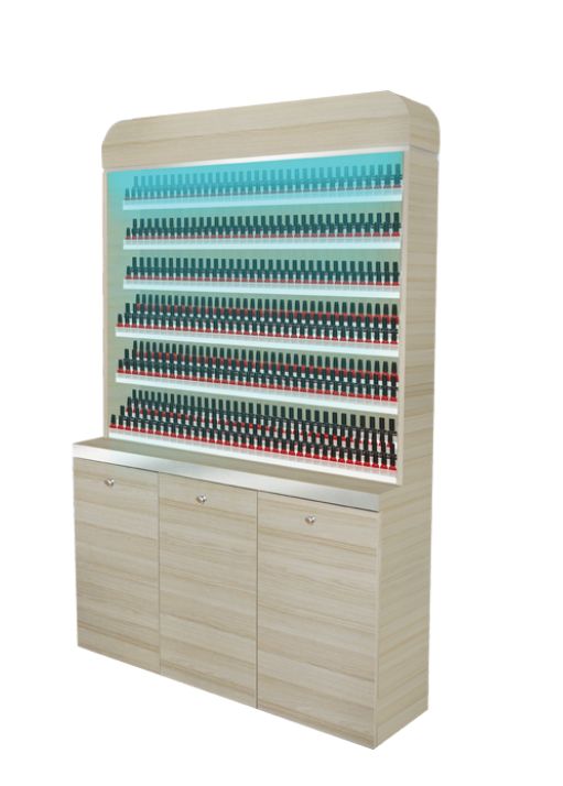 I Polish Rack With Gel Color Cabinet, Nail Polish Display Cabinet