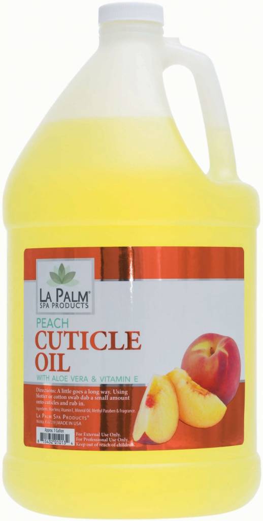Organic Cuticle Oil 4 Gal Case Peach Sunshine Nail Supply