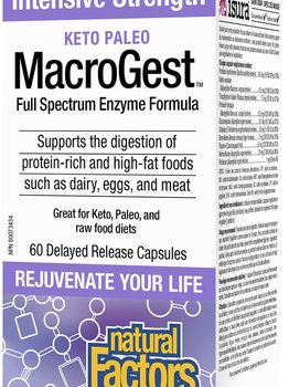 Natural Factors Natural Factors Keto Paleo MacroGest 60 caps
