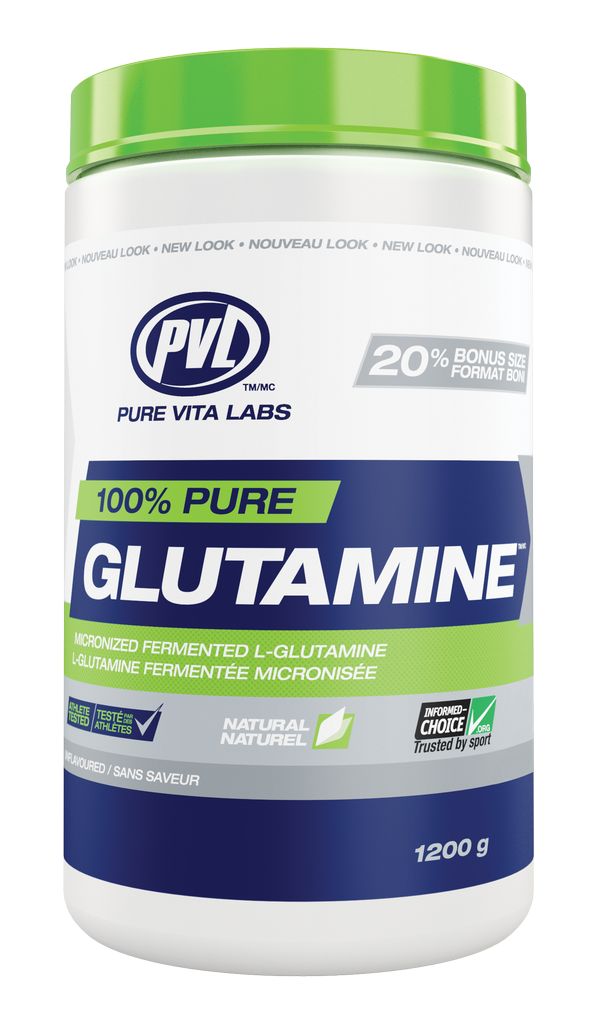 PVL Essentials Pure Glutamine Natural 1200g - Vitamin King - Sports