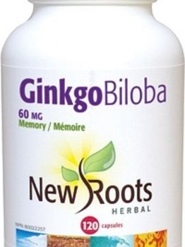 New Roots New Roots Ginkgo Biloba 60 mg 120 caps