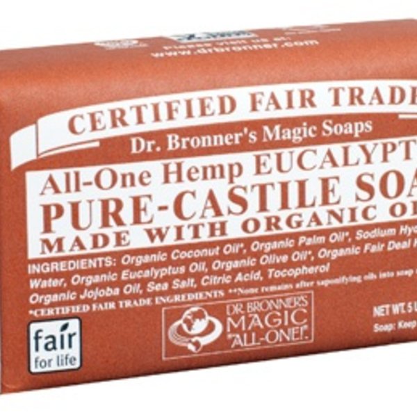 Dr. Bronner’s Dr Bronner’s Eucalyptus Oil Castile Bar Soap 140g