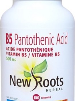 New Roots New Roots Vitamin B5 Pantothenic Acid 500mg 100 caps