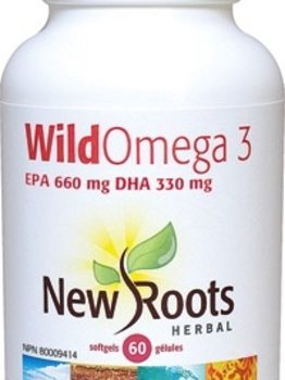 New Roots New Roots Wild Omega 3 660mg EPA 330mg DHA 60 softgels