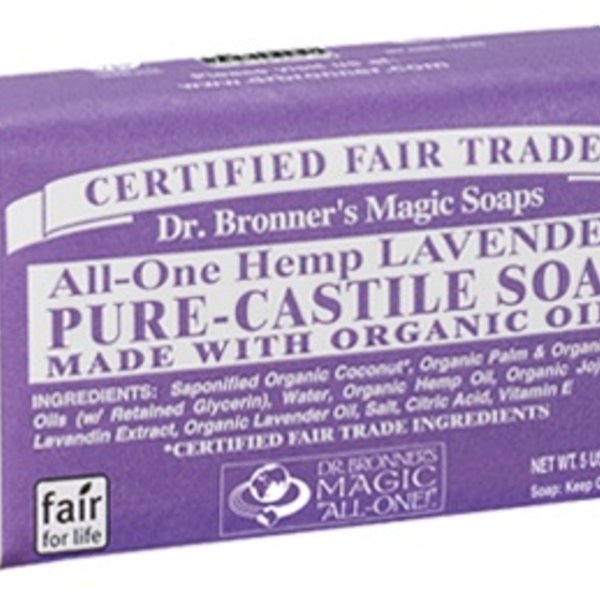 Dr. Bronner’s Dr Bronner’s Lavender Oil Castile Bar Soap 140g