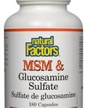 Natural Factors Natural Factors MSM & Glucosamine Sulfate 180 caps
