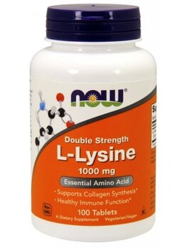 Now Foods NOW L-Lysine 1000mg Double Strength 100 tabs