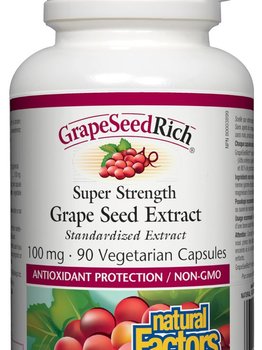 Natural Factors Natural Factors GrapeSeedRich Super Strength Grape Seed Concentrate 100 mg 90 caps