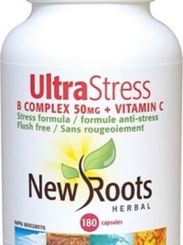 New Roots New Roots Ultra Stress B Complex 50mg + Vitamin C 180 caps