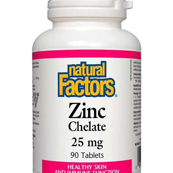 Natural Factors Natural Factors Zinc Chelate 25mg 90 tabs