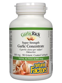 Natural Factors Natural Factors GarlicRich Super Strength Garlic Concentrate 500 mg 90 softgels