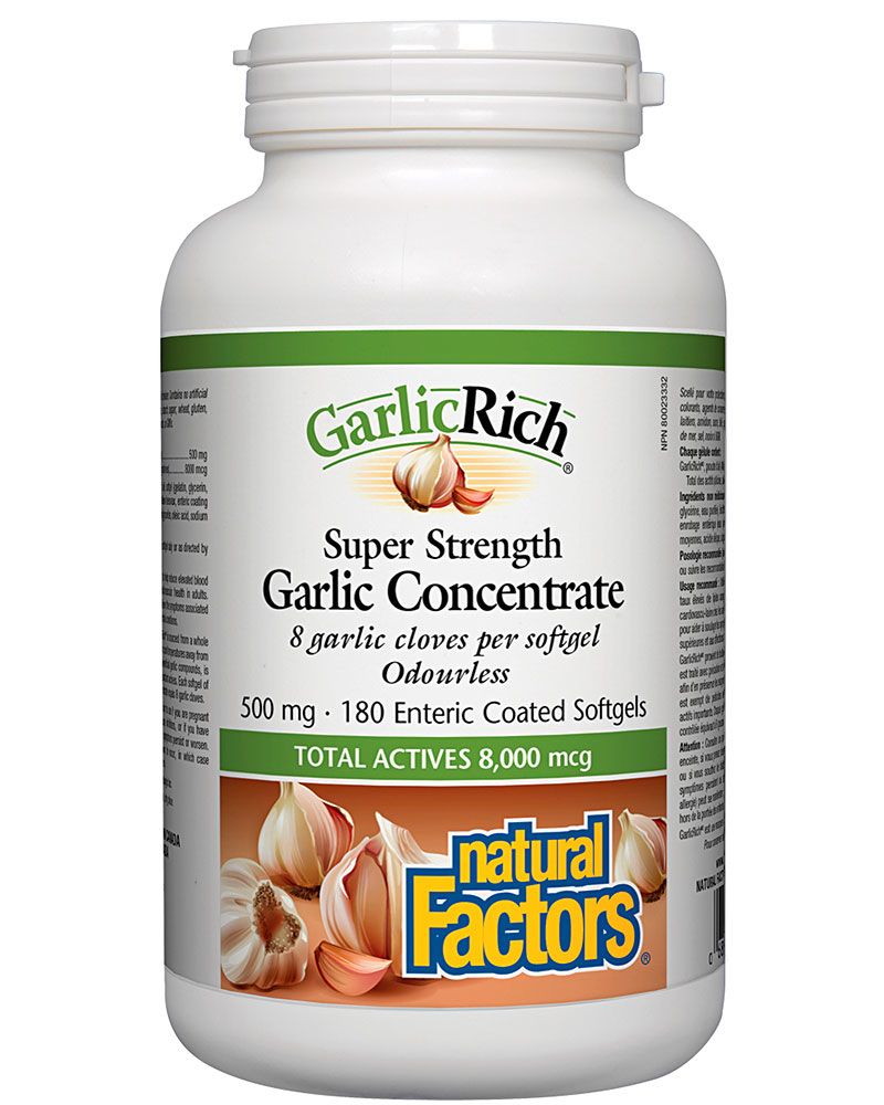 Natural Factors GarlicRich Super Strength Garlic ...