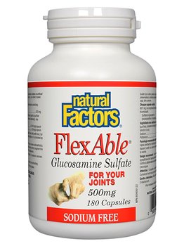 Natural Factors Natural Factors FlexAble Glucosamine Sulfate Sodium Free 500mg 180 caps