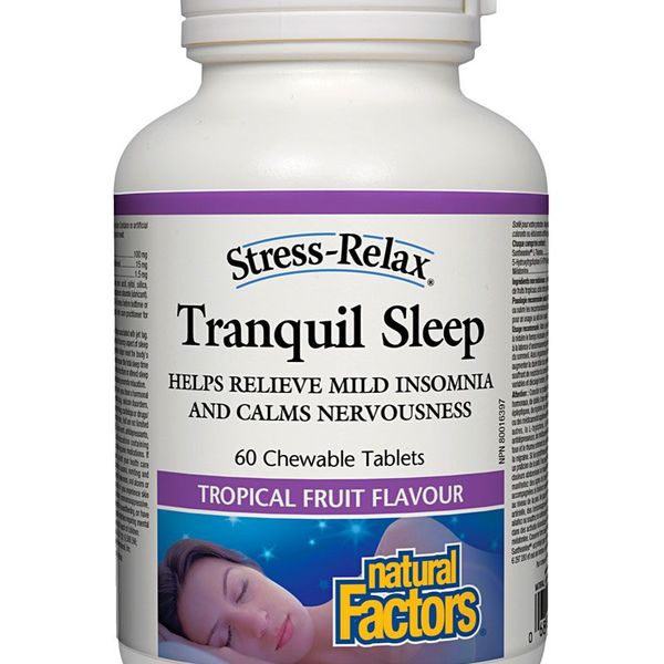 Natural Factors Natural Factors Stress-Relax Tranquil Sleep Tropical Fruit 60 chewables