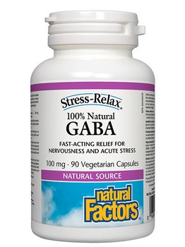 Natural Factors Natural Factors Stress-Relax 100% Natural GABA 100mg 90 caps
