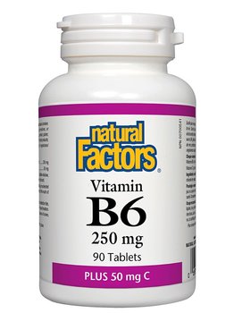Natural Factors Natural Factors Vitamin B6 250mg with Vitamin C 50mg 90 tabs