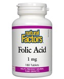 Natural Factors Natural Factors Folic Acid 1mg 180 tabs