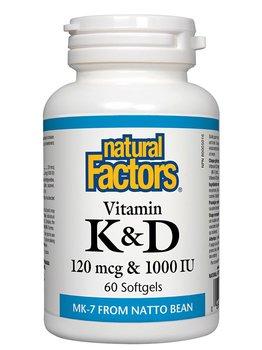 Natural Factors Natural Factors Vitamin K & D 60 softgels