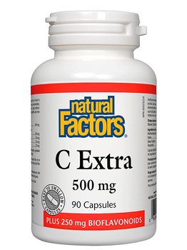 Natural Factors Natural Factors C Extra 500mg Plus 250mg Bioflavonoids 90 caps