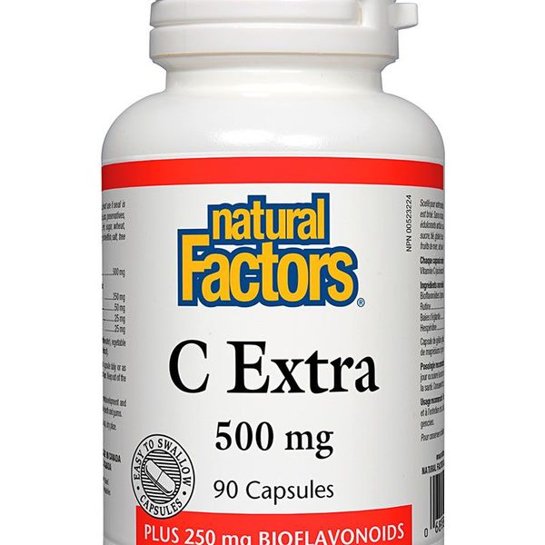 Natural Factors Natural Factors C Extra 500mg Plus 250mg Bioflavonoids 90 caps