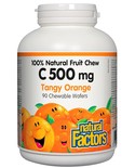 Natural Factors Natural Factors 100% Natural Fruit Chew C 500mg Tangy Orange 90 chewable