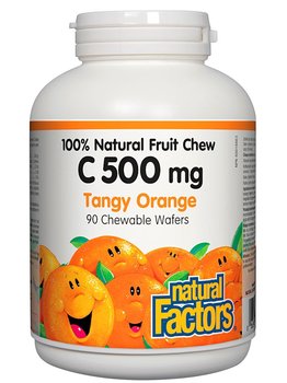Natural Factors Natural Factors 100% Natural Fruit Chew C 500mg Tangy Orange 90 chewable