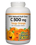 Natural Factors Natural Factors 100% Natural Fruit Chew C 500mg Tangy Orange 180 chewable