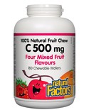 Natural Factors Natural Factors 100% Natural Fruit Chew C 500 mg Mixed Fruit 180 chewable