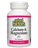 Natural Factors Natural Factors Calcium & Magnesium Plus Vitamin D3 90 caps