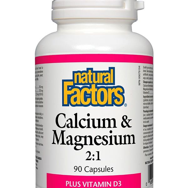 Natural Factors Natural Factors Calcium & Magnesium Plus Vitamin D3 90 caps