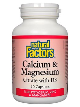 Natural Factors Natural Factors Calcium & Magnesium with Potassium, Zinc & Manganese 90 caps