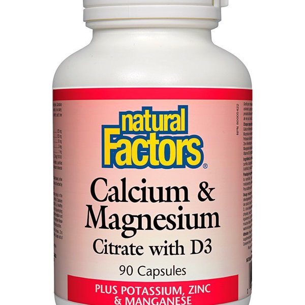 Natural Factors Natural Factors Calcium & Magnesium with Potassium, Zinc & Manganese 90 caps
