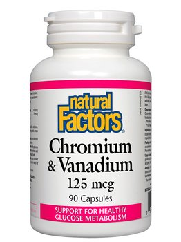 Natural Factors Natural Factors Chromium & Vanadium 125mcg 90 caps