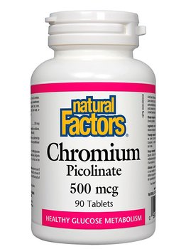 Natural Factors Natural Factors Chromium Picolinate 500mcg 90 tabs