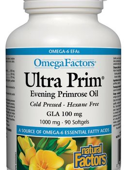 Natural Factors Natural Factors OmegaFactors Ultra Prim Evening Primrose Oil 1000mg 90 softgels
