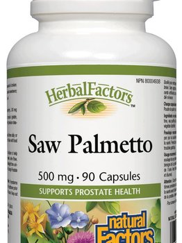 Natural Factors Natural Factors Herbal Factors Saw Palmetto Berries 500mg 90 caps