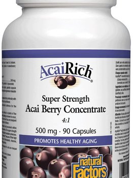 Natural Factors Natural Factors AcaiRich Super Strength Acai Berry Concentrate 4:1 500 mg 90 caps