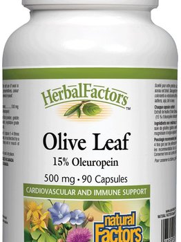Natural Factors Natural Factors Herbal Factors Olive Leaf Extract 500 mg 90 caps