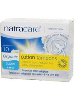 Natracare Organic Super Tampons without applicator 10 ct