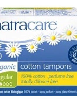 Natracare Organic Regular Tampons without applicator 10 ct