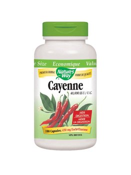 Natures Way Cayenne 40, 000 HU 180 caps
